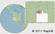Savanna Style Location Map of ZIP code 84307, highlighted county, highlighted state, hill shading
