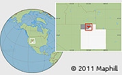 Savanna Style Location Map of ZIP code 84307, highlighted county, highlighted state