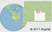 Savanna Style Location Map of ZIP code 84307, highlighted state