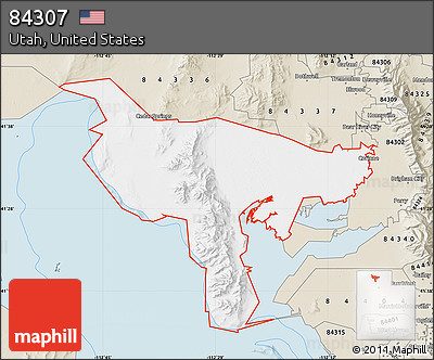 Classic Style Map of ZIP Code 84307