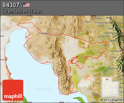 Satellite Map of ZIP Code 84307
