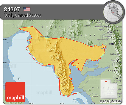 Savanna Style Map of ZIP Code 84307