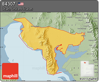 Savanna Style Map of ZIP Code 84307