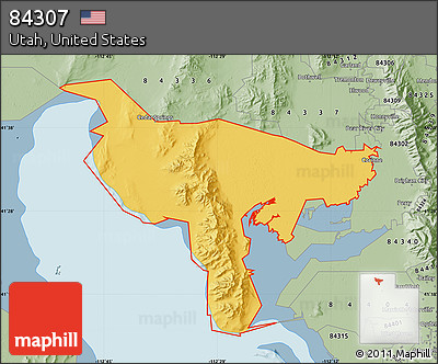 Savanna Style Map of ZIP Code 84307