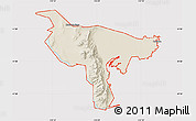 Shaded Relief Map of ZIP code 84307, cropped outside