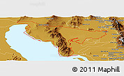 Physical Panoramic Map of ZIP code 84307