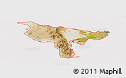 Satellite Panoramic Map of ZIP code 84307, cropped outside