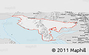 Silver Style Panoramic Map of ZIP code 84307