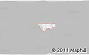 Gray 3D Map of ZIP code 84308, single color outside