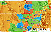 Political 3D Map of ZIP code 84308