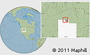 Savanna Style Location Map of ZIP code 84308, highlighted county, highlighted state, hill shading