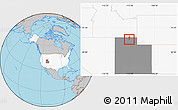 Gray Location Map of ZIP code 84309, highlighted country, highlighted state