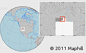 Gray Location Map of ZIP code 84309, highlighted county, highlighted state, hill shading