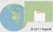 Savanna Style Location Map of ZIP code 84309, highlighted state