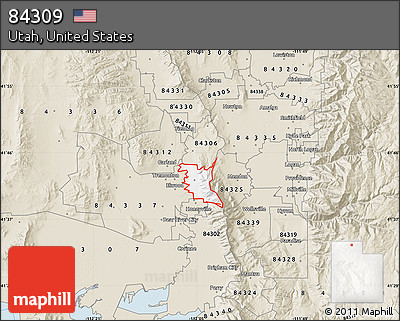 Classic Style Map of ZIP Code 84309