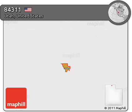 Physical 3D Map of ZIP Code 84311, cropped outside