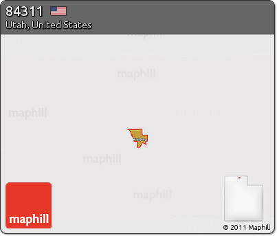 Physical 3D Map of ZIP Code 84311, cropped outside