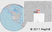 Gray Location Map of ZIP code 84311, highlighted county, highlighted state, hill shading