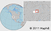 Gray Location Map of ZIP code 84311, highlighted county, hill shading