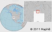 Gray Location Map of ZIP code 84311, highlighted state, hill shading