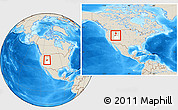 Shaded Relief Location Map of ZIP code 84311, highlighted county, highlighted state, within the entire country