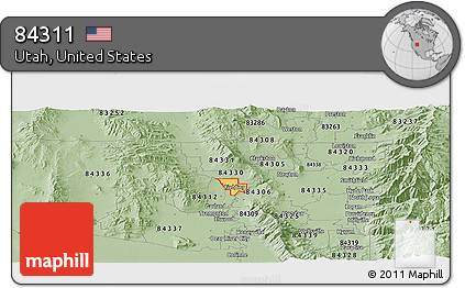 Savanna Style Panoramic Map of ZIP Code 84311