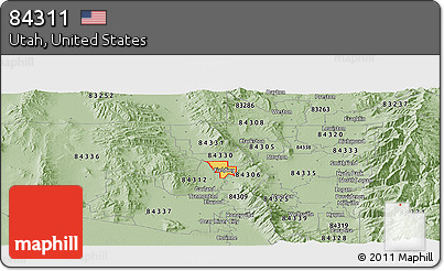 Savanna Style Panoramic Map of ZIP Code 84311