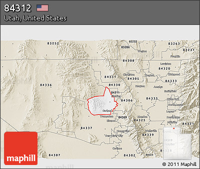 Classic Style 3D Map of ZIP Code 84312