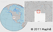Gray Location Map of ZIP code 84312, highlighted state, hill shading