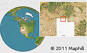 Satellite Location Map of ZIP code 84312, highlighted state