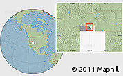 Savanna Style Location Map of ZIP code 84312, highlighted county, highlighted state, hill shading