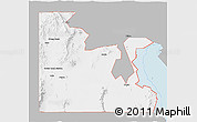 Gray 3D Map of ZIP code 84313, single color outside