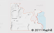 Silver Style 3D Map of ZIP code 84313, single color outside