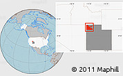Gray Location Map of ZIP code 84313, highlighted country, highlighted state, hill shading