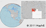 Gray Location Map of ZIP code 84313, highlighted county, highlighted state, hill shading