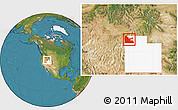 Satellite Location Map of ZIP code 84313, highlighted state