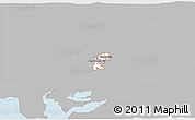 Gray 3D Map of ZIP code 84314, single color outside