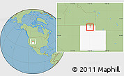 Savanna Style Location Map of ZIP code 84314, highlighted state