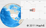 Shaded Relief Location Map of ZIP code 84314, highlighted country, highlighted county