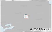 Gray 3D Map of ZIP code 84319, single color outside