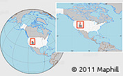 Gray Location Map of ZIP code 84319, highlighted country, highlighted state, within the entire country