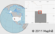 Gray Location Map of ZIP code 84319, highlighted country, highlighted state, hill shading