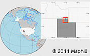 Gray Location Map of ZIP code 84319, highlighted country, highlighted state