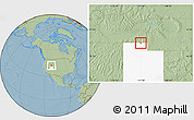 Savanna Style Location Map of ZIP code 84320, highlighted state, hill shading
