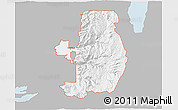 Gray 3D Map of ZIP code 84321, single color outside