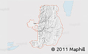 Silver Style 3D Map of ZIP code 84321, single color outside