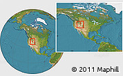 Satellite Location Map of ZIP code 84321, within the entire country