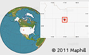 Satellite Location Map of ZIP code 84321, highlighted country, highlighted county