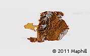 Physical Panoramic Map of ZIP code 84321, cropped outside