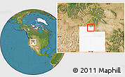 Satellite Location Map of ZIP code 84322, highlighted state